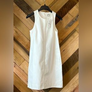 J. CREW DENIM SHIFT DRESS IN WHITE SIZE 2 AK257
